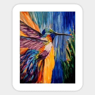 Hummingbird in flight Sticker